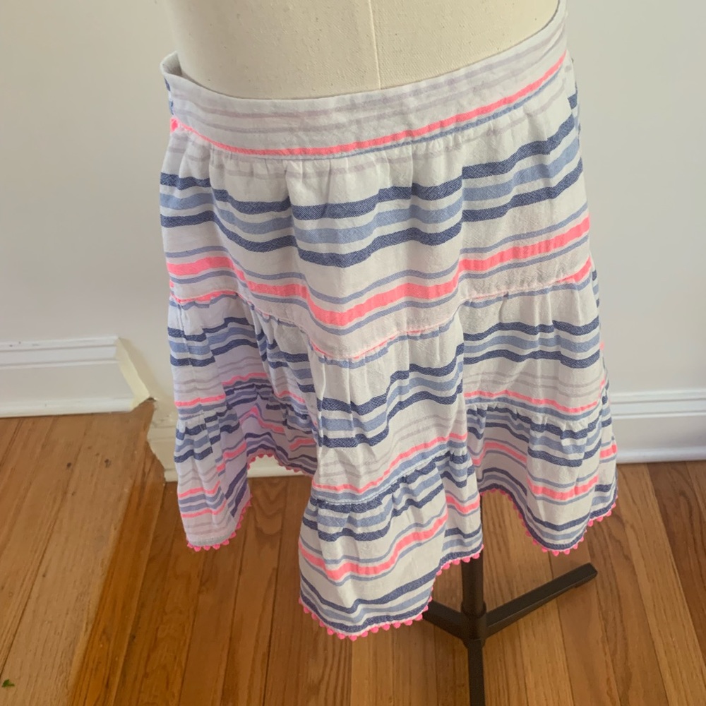 New Cherokee Girls Multi-color Ruffle Skirt L